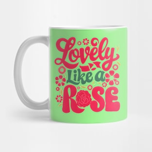 Beauty Of A Rose Text Design Mug